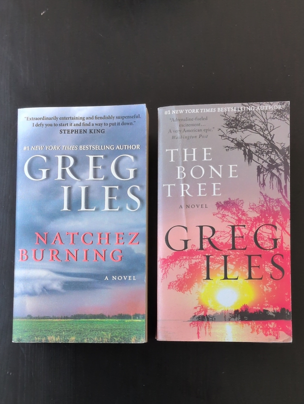 Greg Iles Paperback Book Set — Natchez Burning & The Bone Tree